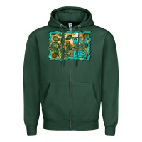 Sports Green wild and free cactus Zipper Hoodie - RanaPortraitStore