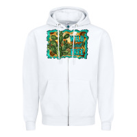 White wild and free cactus Zipper Hoodie - RanaPortraitStore