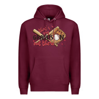 Burgundy that's my grandson out there Premium Hoodie - MaliasSmallBusiness