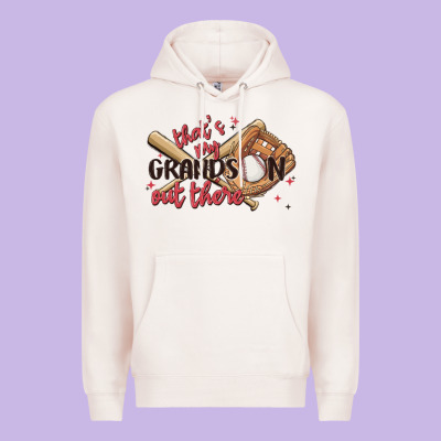 That's My Grandson Out There Premium Hoodie Designed By Maliassmallbusiness