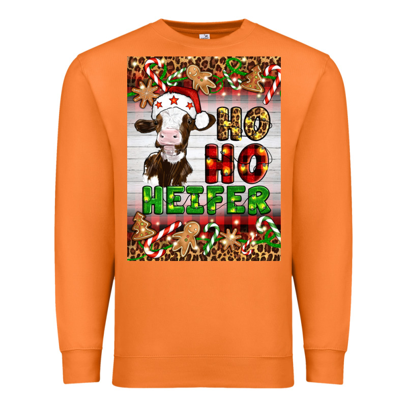 Christmas Ho Ho Ho Heifer Premium Sweatshirt by Artiststas | Teevron