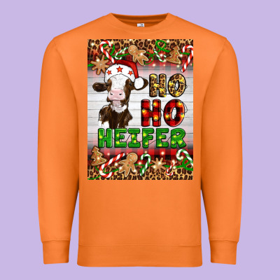 Christmas Ho Ho Ho Heifer Premium Sweatshirt Designed By Artiststas