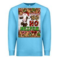 Ocean Blue Christmas Ho Ho Ho Heifer Premium Sweatshirt - Artiststas