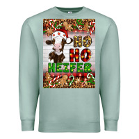 Seafoam Christmas Ho Ho Ho Heifer Premium Sweatshirt - Artiststas