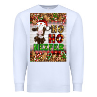 White Christmas Ho Ho Ho Heifer Premium Sweatshirt - Artiststas