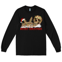Black Merry christmas skeleton Long Sleeve Tee - RanaPortraitStore