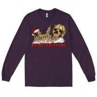 Plum Merry christmas skeleton Long Sleeve Tee - RanaPortraitStore
