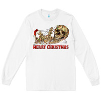 White Merry christmas skeleton Long Sleeve Tee - RanaPortraitStore