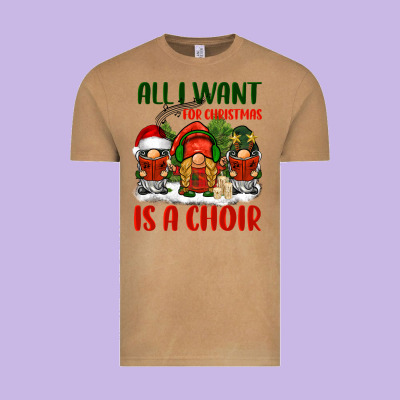 All I Want For Christmas Is A Choir Vintage Tee Designed By Barkaloodesign