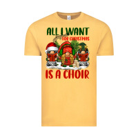 Vintage Mustard all i want for christmas is a choir Vintage Tee - BarkalooDesign