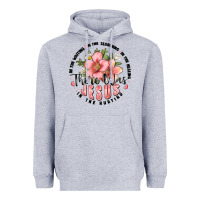 Heather Grey there was jesus Heavyweight Hoodie - JahusDesignShop