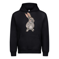 Black Easter bunny Urban Hoodie - NancyCooperArtShop