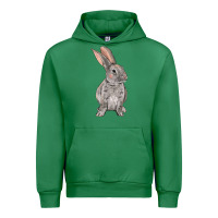 Emerald Easter bunny Urban Hoodie - NancyCooperArtShop