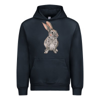 Navy Easter bunny Urban Hoodie - NancyCooperArtShop