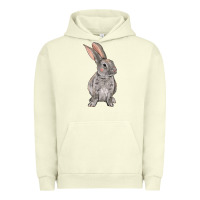 Pigment Pistachio Easter bunny Urban Hoodie - NancyCooperArtShop