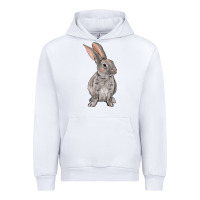 White Easter bunny Urban Hoodie - NancyCooperArtShop