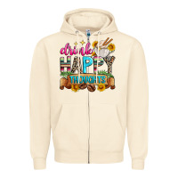 Sandshell drink happy thoughts Zipper Hoodie - Zillion Design Studio