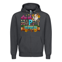 Smoke drink happy thoughts Zipper Hoodie - Zillion Design Studio