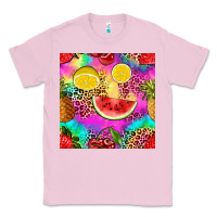 Bubblegum Pink fruits leopard tie dye seamless pattern Classic Tee - Zillion Design Studio