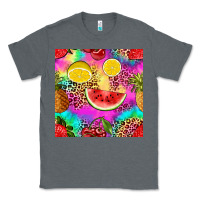 Charcoal Heather fruits leopard tie dye seamless pattern Classic Tee - Zillion Design Studio