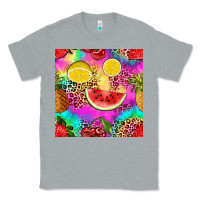 Heather Grey fruits leopard tie dye seamless pattern Classic Tee - Zillion Design Studio