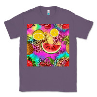 Lavender fruits leopard tie dye seamless pattern Classic Tee - Zillion Design Studio