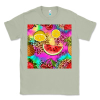 Matcha fruits leopard tie dye seamless pattern Classic Tee - Zillion Design Studio