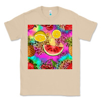 Mushroom fruits leopard tie dye seamless pattern Classic Tee - Zillion Design Studio