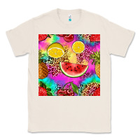Natural fruits leopard tie dye seamless pattern Classic Tee - Zillion Design Studio