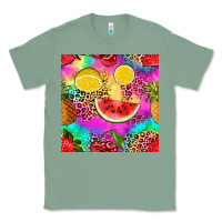 Sage fruits leopard tie dye seamless pattern Classic Tee - Zillion Design Studio