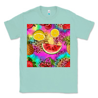 Seafoam fruits leopard tie dye seamless pattern Classic Tee - Zillion Design Studio