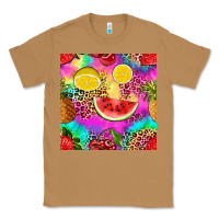 Toasted Coconut fruits leopard tie dye seamless pattern Classic Tee - Zillion Design Studio