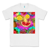 White fruits leopard tie dye seamless pattern Classic Tee - Zillion Design Studio