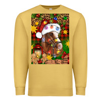 Antique Gold Christmas horse Premium Sweatshirt - Artiststas