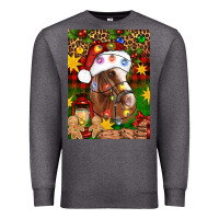 Charcoal Heather Christmas horse Premium Sweatshirt - Artiststas
