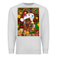 Dove Grey Christmas horse Premium Sweatshirt - Artiststas