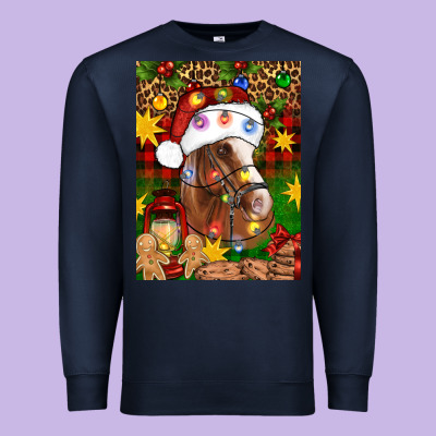 Christmas Horse Premium Sweatshirt Designed By Artiststas