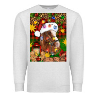 Oatmeal Heather Christmas horse Premium Sweatshirt - Artiststas
