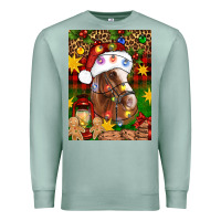 Seafoam Christmas horse Premium Sweatshirt - Artiststas