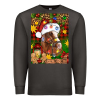 Smoke Christmas horse Premium Sweatshirt - Artiststas