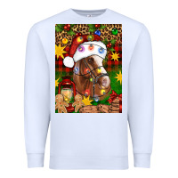 White Christmas horse Premium Sweatshirt - Artiststas