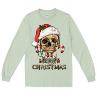 Matcha merry christmas skull Long Sleeve Tee - RanaPortraitStore