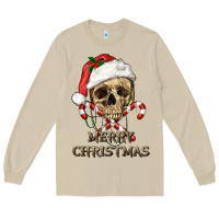 Mushroom merry christmas skull Long Sleeve Tee - RanaPortraitStore