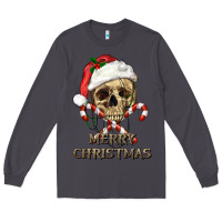 Smoke merry christmas skull Long Sleeve Tee - RanaPortraitStore
