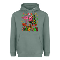 Sage flamingo merry christmas Heavyweight Hoodie - AdoDesignShop