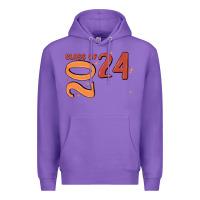 Purple custom class of 2024 name of school font  super sn Premium Hoodie - MaliasSmallBusiness