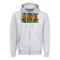 Heather Grey christmas western santa baby Zipper Hoodie - RanaPortraitStore