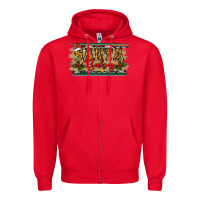 Red christmas western santa baby Zipper Hoodie - RanaPortraitStore