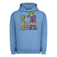 Pigment Pebble Blue louisiana mardi gras Urban Hoodie - MaliasSmallBusiness