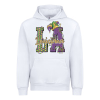 White louisiana mardi gras Urban Hoodie - MaliasSmallBusiness